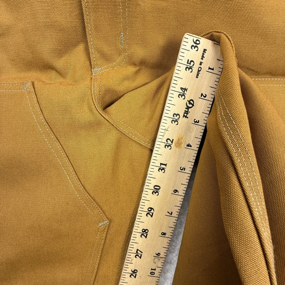 Carhartt Duck Bib Overalls Mens 38x32 R37 BRN Brown Double Knee‎ Zip Thigh NWT